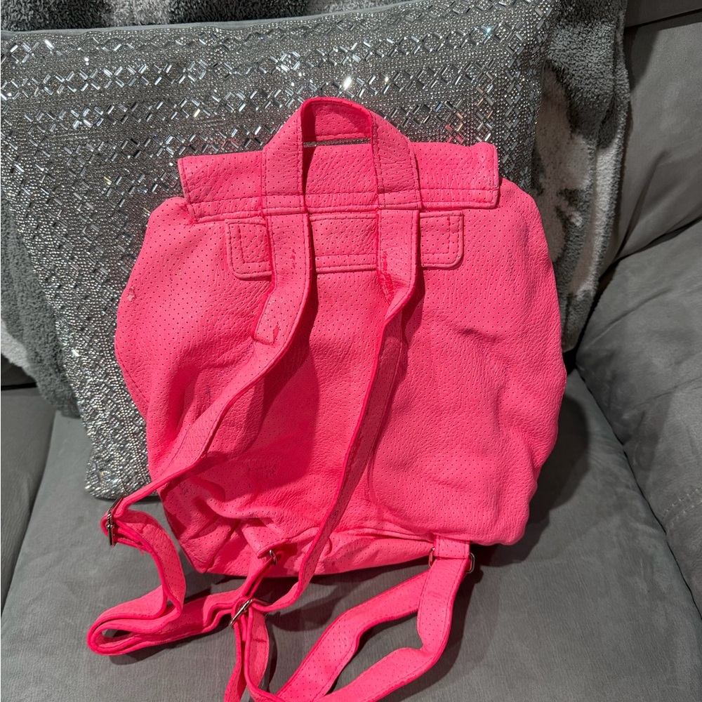 PINK Victoria's Secret Bright Pink Backpack - Picture 3 of 4